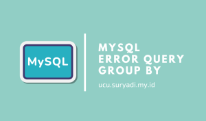 mysql error group by